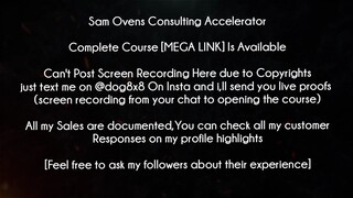 Sam Ovens Course Consulting Accelerator Download