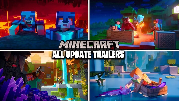 All Minecraft Animated Update Trailers (1.1-1.20 Update)