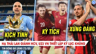 BẢN TIN 23/5| Man City vô địch KỊCH TÍNH, AC Milan giành Scudetto sau 11 năm, U23 VN lập KỲ TÍCH