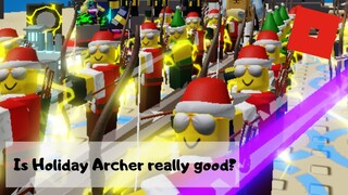 HOW OP IS THE HOLIDAY ARCHER | Tower Defense Simulator | ROBLOX |