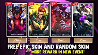 NEW EVENT! GET YOUR FREE EPIC SKIN AND RANDOM SKIN + CHEST REWARDS! LEGIT! | MOBILE LEGENDS 2023