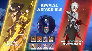 Spiral Abyss 5.5 Navia Mavuika & Arlecchino Overload | Genshin Impact