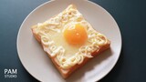 ขนมปังไข่มายองเนส ชีสยืด..ด ไอเดียเมนูไข่ ทำง่าย อร่อยด้วย Egg Mayo Bread with Cheese | Pam Studio