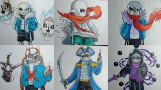 9 Cool How To Draw Beautiful AUS SANS Cách Vẽ Sans Siêu Đẹp