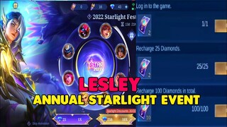 LESLEY ANNUAL STARLIGHT EVENT PRIZE POOL AND TOKENS || NEW FREE SKIN EVENT 2022