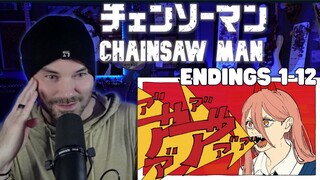 Metal Vocalist First Time Hearing - Chainsaw Man all endings 1-12