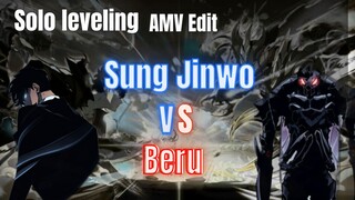 Sung jinwo vs Beru ☠️😈 | Solo leveling Episode 12 AMV Edit
