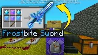 How to Craft a Frostbite Sword in Minecraft using Command Block Trick!