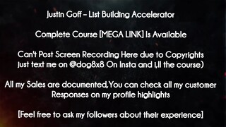 Justin Goff  course - List Building Accelerator download