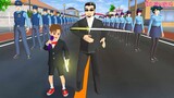 Yuta Mio Meliput Berita Polisi Kota Sakura VS Yakuza Penyebab Kota Macet - Sakura School Simulator