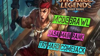 BRAWL RASA RANK... SERU BANGET EPIC COMEBACK LAPU-LAPU KERJA KERAS || MOBILE LEGEND