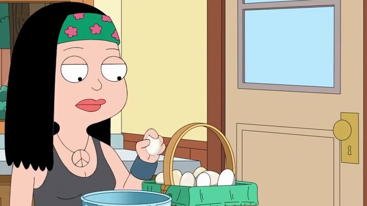 American Dad: In order to promote world peace, Hailey vowed not to eat artificial eggs