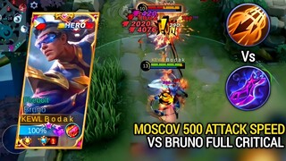 META MOSCOV INSPIRE VS BRUNO FULL CRITICAL | BRUNO BEST BUILD AND EMBLEM MLBB