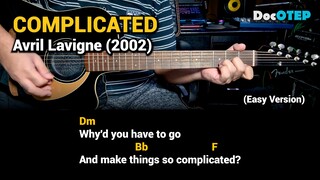Complicated - Avril Lavigne (2002) Easy Guitar Chords Tutorial with Lyrics Part 1 REELS