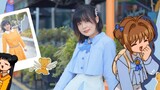 [Misa] tập 15 Chương giấc mơ phục hồi trang phục Sakura: Bộ đồ trắng xanh + váy gió quả chuông của S
