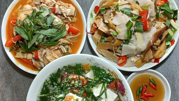 bắp chuối làm gì ngon. nấu như vầy là ngon nhất.
