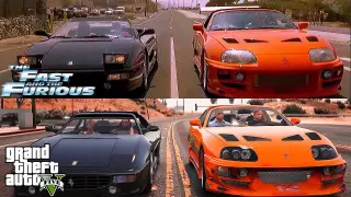 GTA 5 - Fast & Furious Supra vs Ferrari Scene Comparison