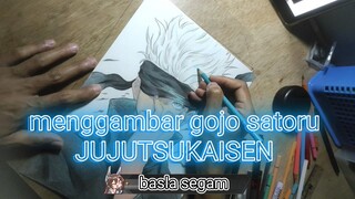 Menggambar Gojo Satoru Jujutsu Kaisen