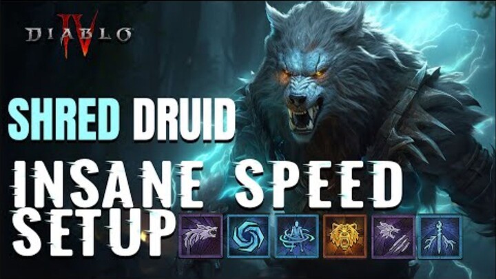 FASTEST Druid Shred Build in Diablo 4 - rushing through Nightmares!