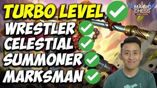 TEKNIK TURBO LEVEL KOMBO META 6 WRESTLER 4 CELESTIAL 4 SUMMONER 4 MM!! | Magic Chess Indonesia