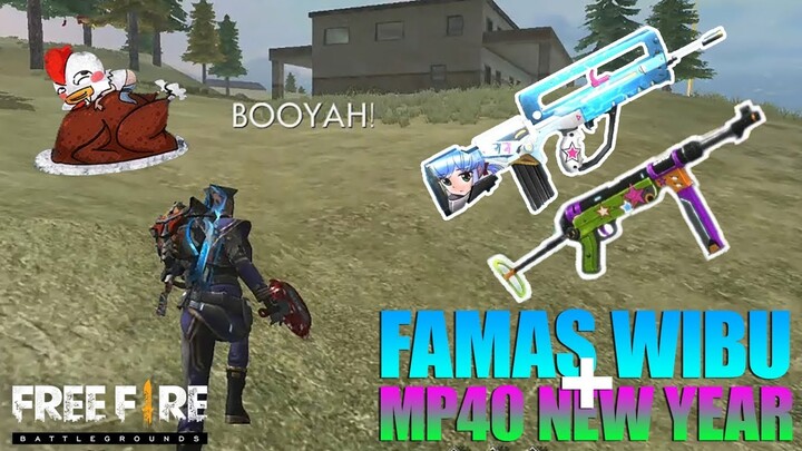 12KILL! SOLO RANDOM SQUAD CARRY IN TEAM PAKE FAMAS WIBU DAN SKIN BARU MP40 - FREE FIRE INDONESIA