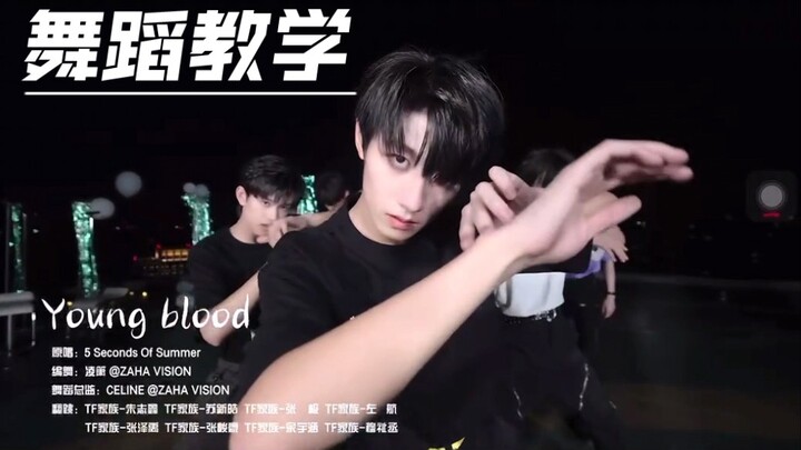 【TF家族三代】天台音乐会young blood舞蹈教学