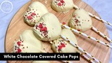 ไวท์ช้อคโกแลต เค้กป๊อป รูปหัวใจ White Chocolate Covered Cake Pops | AnnMade