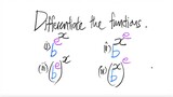 exp Differentiate (i) b^e^x (ii) b^x&e (iii) (b^e)^x  (iv) (b^x)^e