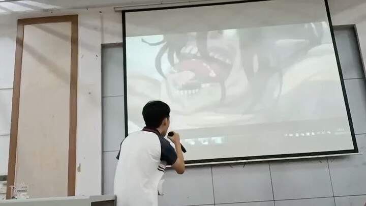 Japanese dubbing compe*on work "Attack on Titan" I Kai He Chao