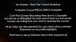 Ian Stanley Course Beat The Control Workshop download