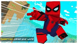 SPIDERMAN JOINED my minecraft WORLD!