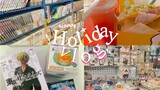 anime shopping, manga haul, shelf reorganisation, eating l school holiday vlog
