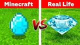 MINECRAFT DIAMONDS IN REAL LIFE! Minecraft vs Real Life animation