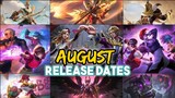 ALL AUGUST 2020 SKINS AND HERO RELEASE DATES | UPDATE | MOBILE LEGENDS