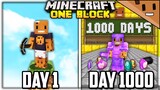 I Survived 1000 Days in ONE BLOCK Minecraft... Here's What Happened