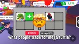 What People Trade For Mega Turtle? + Neon King Bee Giveaway! 🤩 (ROBLOX) Adopt me!