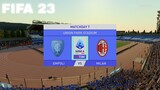 FIFA 23 | Empoli vs AC Milan| SERIE A 22/23 Full Match @ Carlo-Castellani-Gameplay | 4K