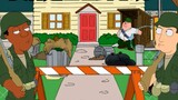 Family Guy: Pete turns his yard into a country and invades the beautiful rapist