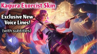 KAGURA EXORCIST NEW VOICE LINES with SUBTITLES!🌸SO CUTE VOICE!😍🦋Kaira Channel🌸