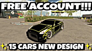 || Car Parking Multiplayer || Free Account Giveaway#231 || 15 Cars New Design ||