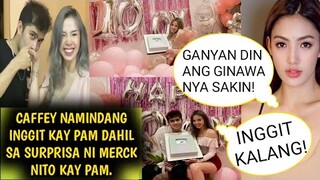 CAFFEY NAMINDANG INGGIT KAY PAM DAHIL SINURPRESA ITO NI MERCK SA 100K SUBSCRIBER NI PAM❤️