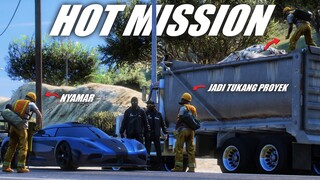 HOT MISSION - KITA MENYAMAR JADI TUKANG PROYEK UNTUK MENCURI MOBIL MEWAH INI !!! GTA 5 ROLEPLAY