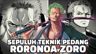 10 teknik pedang zoro paling kuat - ONE PIECE