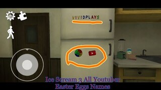 Ice Scream 3 | All Youtuber Easter Eggs Names