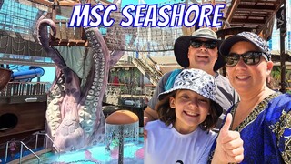 MSC Seashore! This Ship Has It All! Pool Decks On A Port Day, Specialty Dining And Lighthouse Show!