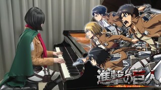 Attack on Titan OP3「Shinzou wo Sasageyo!」Ru's Piano - When Mikasa played SASAGEYO!!