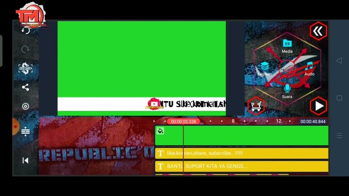MEMBUAT RUNNING TEKS | TULISAN BERJALAN | KINE MASTER