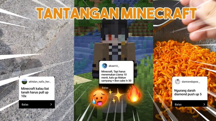 MUKA AKU KESPILL!!!?Menerima Challange Minecraft ANEH dari kalian!
