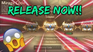 OFFICIAL MIRAGE CODE + SUMMON HERO 😱😱😱😱😱 | Mobile Legends: Adventure