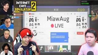 Reaksi MiawAug & Windah Basudara Nonton Youtubenya Sendiri | Internet Cafe Simulator 2 Indonesia